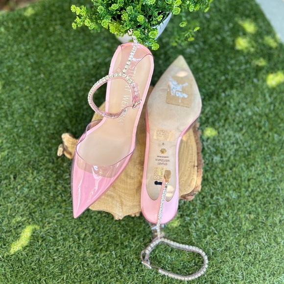 Stuart Weitzman
Glam 100 Strap Pumps Color: Pink/Clear size 9 new - Picture 10 of 16